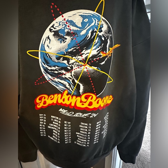 New Benson Boone 2024 Fireworks and rollerblades tour hoodie - Picture 4 of 7